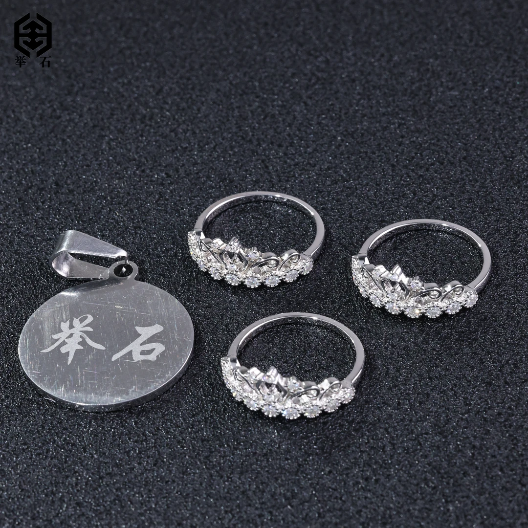 925银莫桑石银制品 X07-9819-177莫桑钻戒指（一件多样性/自选圈）v