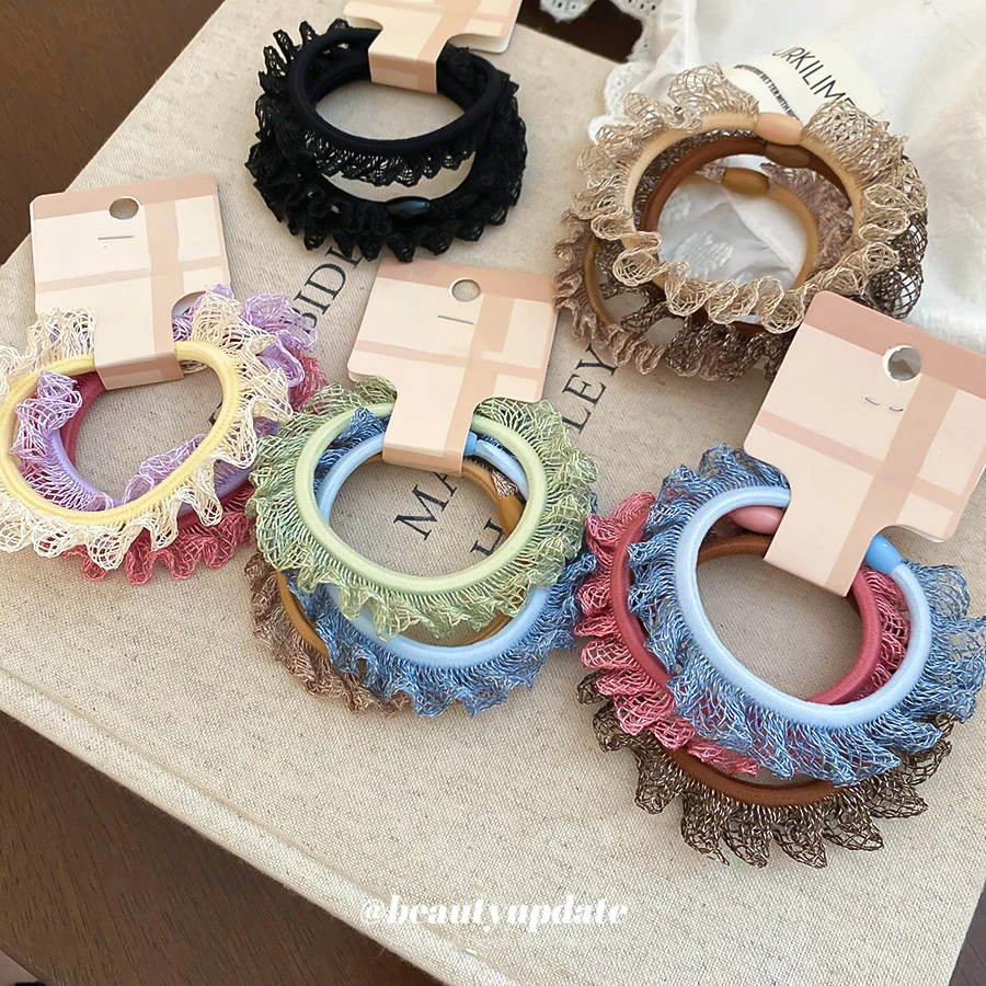 头饰甜美少女发绳发圈韩版甜美风彩色女波西米亚风