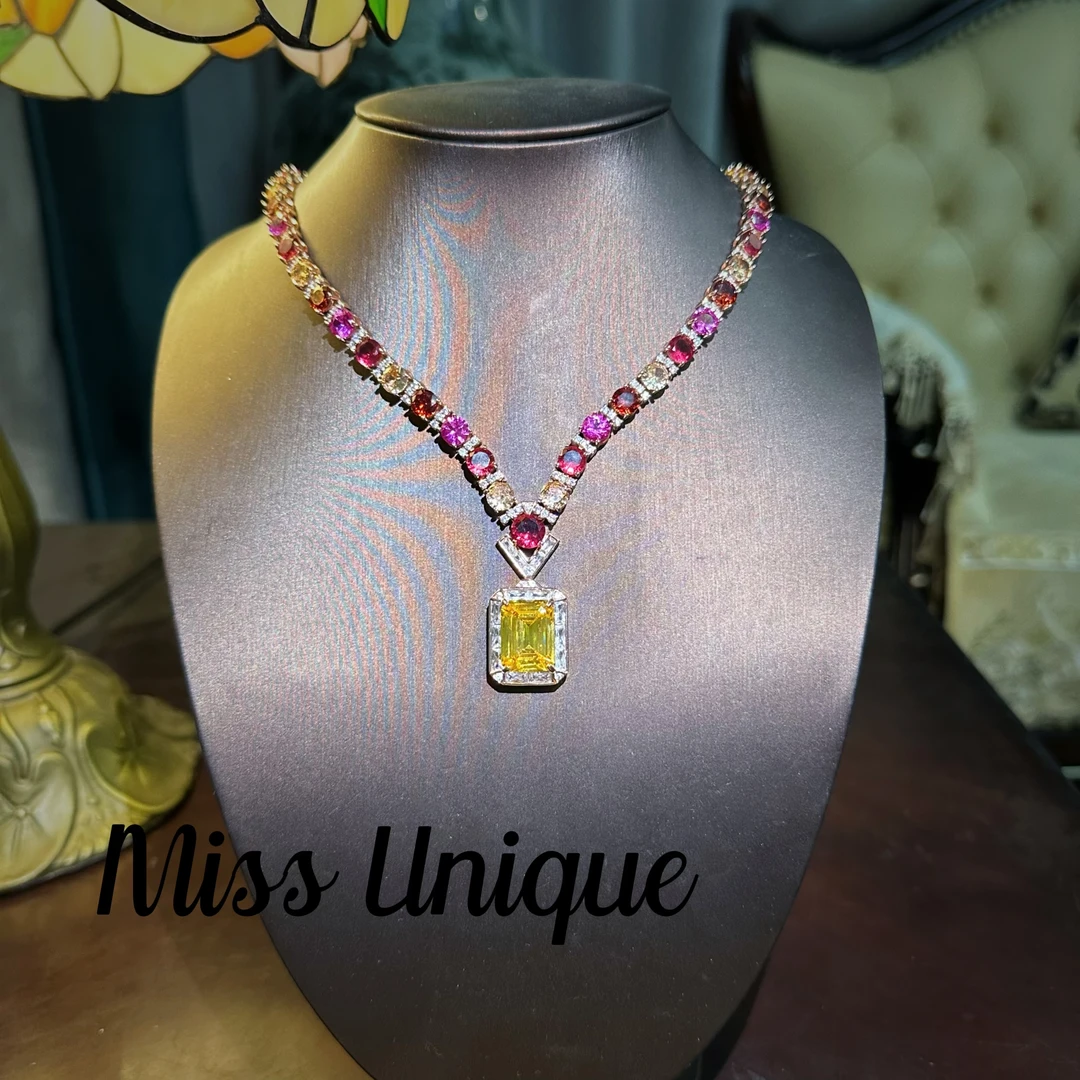 S6863单层缤纷彩色项链