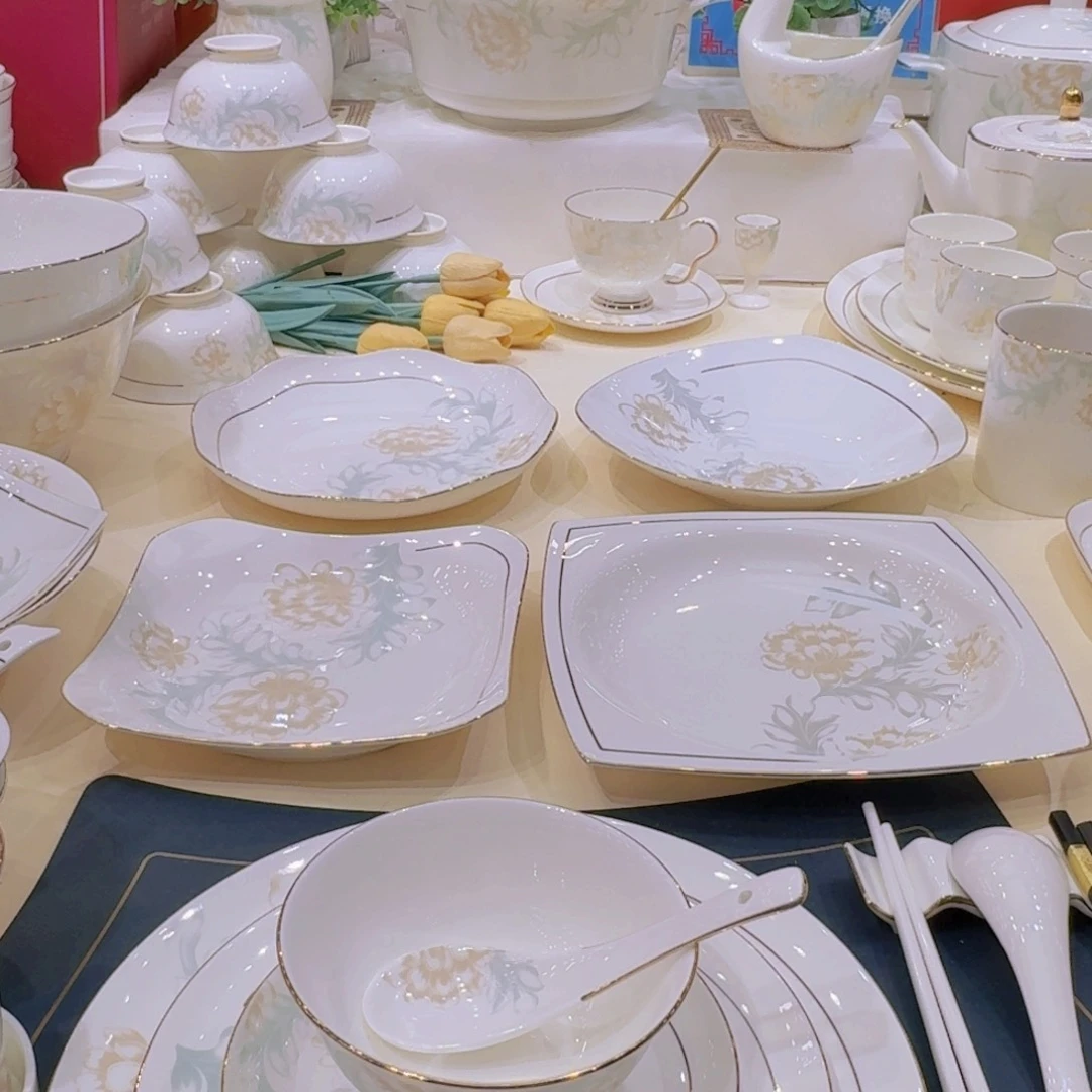 45%以上骨粉骨瓷描金清雅碗单拍