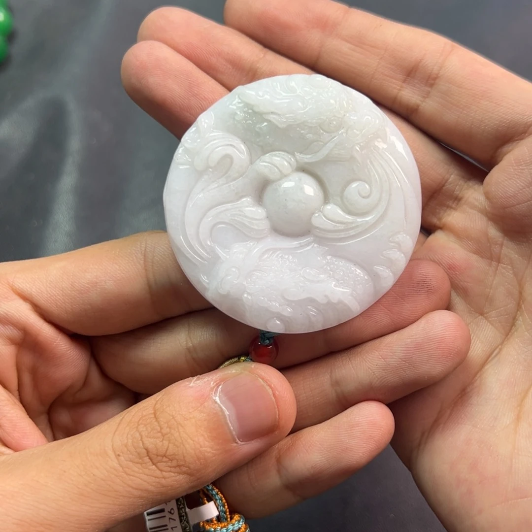 颈饰未镶嵌翡翠多样性拍一发一翡翠手工双龙