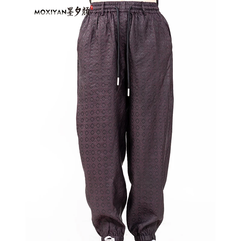 【墨夕颜】2025春季新款新中式男士百搭  四合如意休闲裤 -MH-681