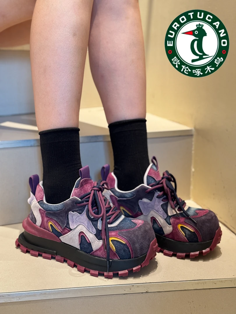 欧伦啄木鸟阿甘鞋女2025秋季新款运动休闲鞋女韩版时尚百搭老爹鞋