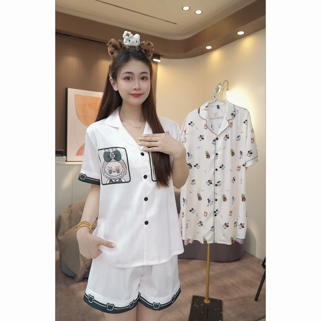 【秀秀家】夏季上新《拉布布3.0》丝质高定短袖长裤睡衣家居服