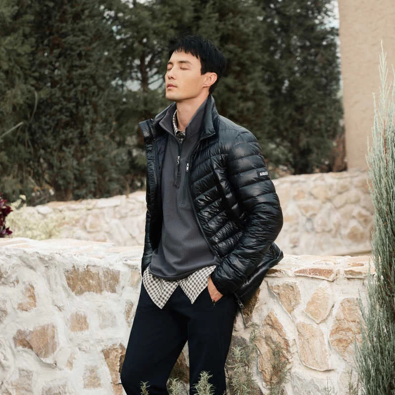 【推荐】AIGLE艾高秋冬防泼水轻量户外鹅绒羽绒服外套AF80