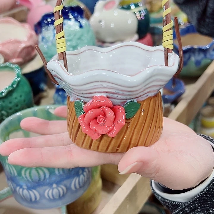 有孔，凑单福利满10元发货陶瓷多肉花盆！