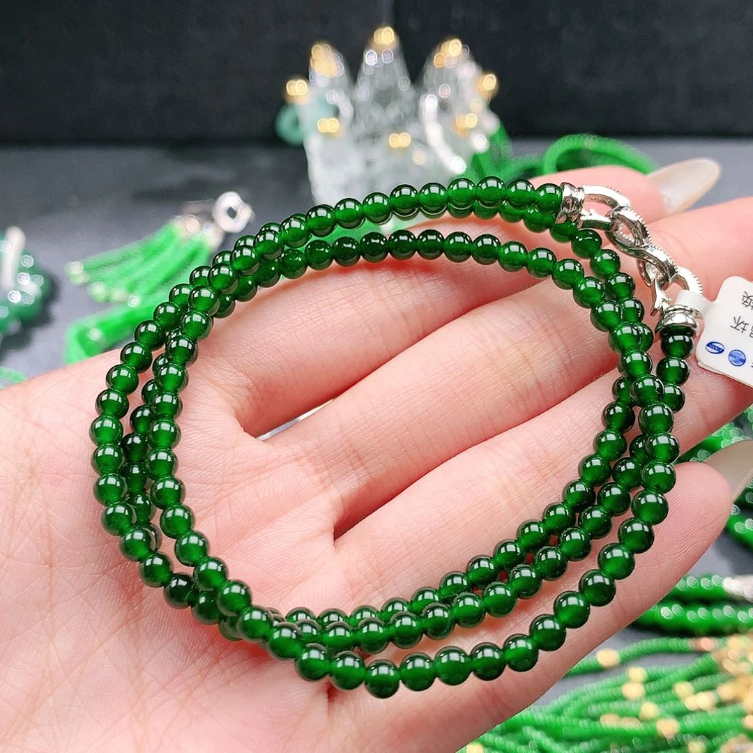 翡翠未镶嵌手链项链