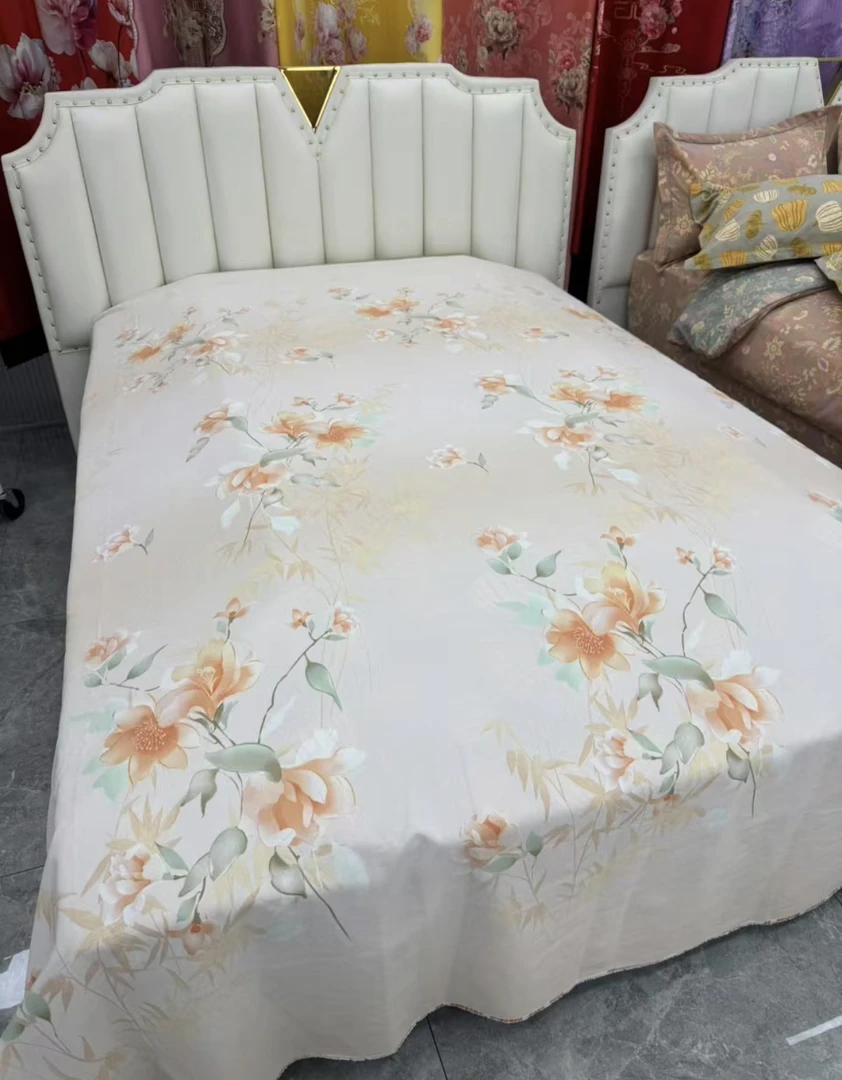 （浮梦粉）双人床单 尺寸2.5✖️2.4 ±5厘米 老粗布 加厚 四季款