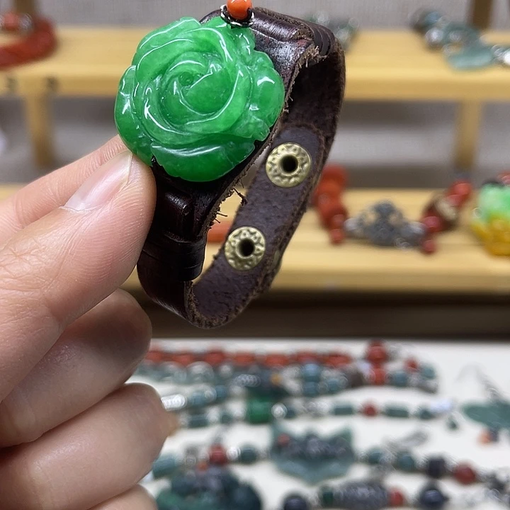 翡翠未镶嵌手链123