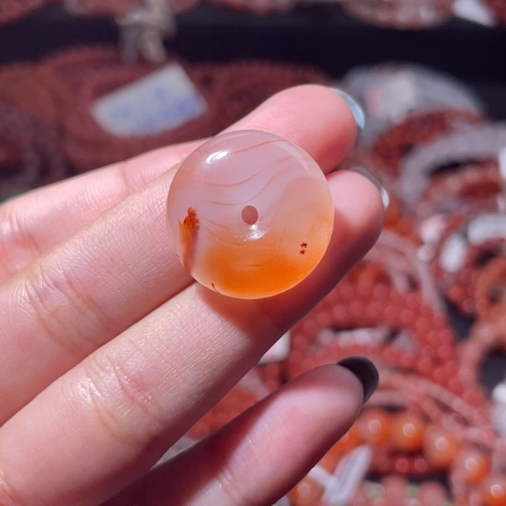 南红玛瑙未镶嵌平安扣1843
