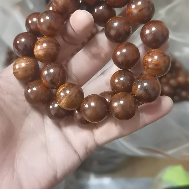 黄花梨/降香黄檀手串/手链18mm圆珠西部油梨