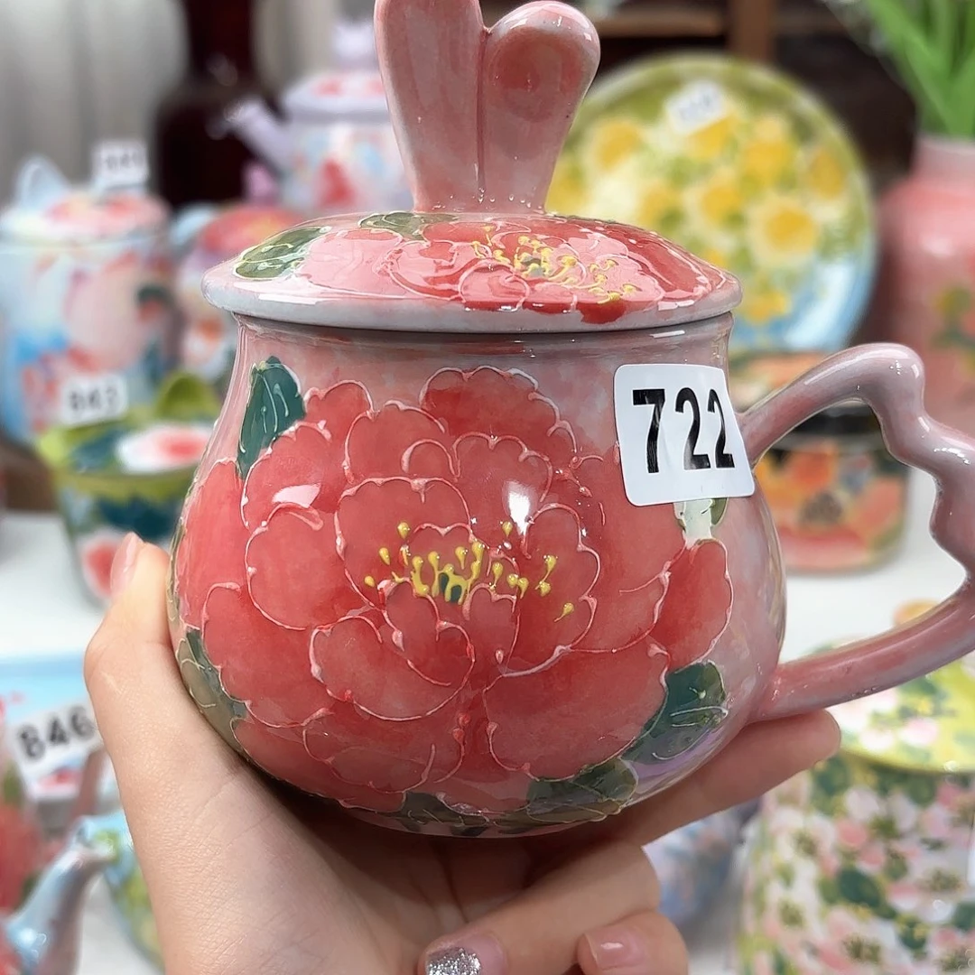 景德镇手绘高温釉下彩陶瓷茶具