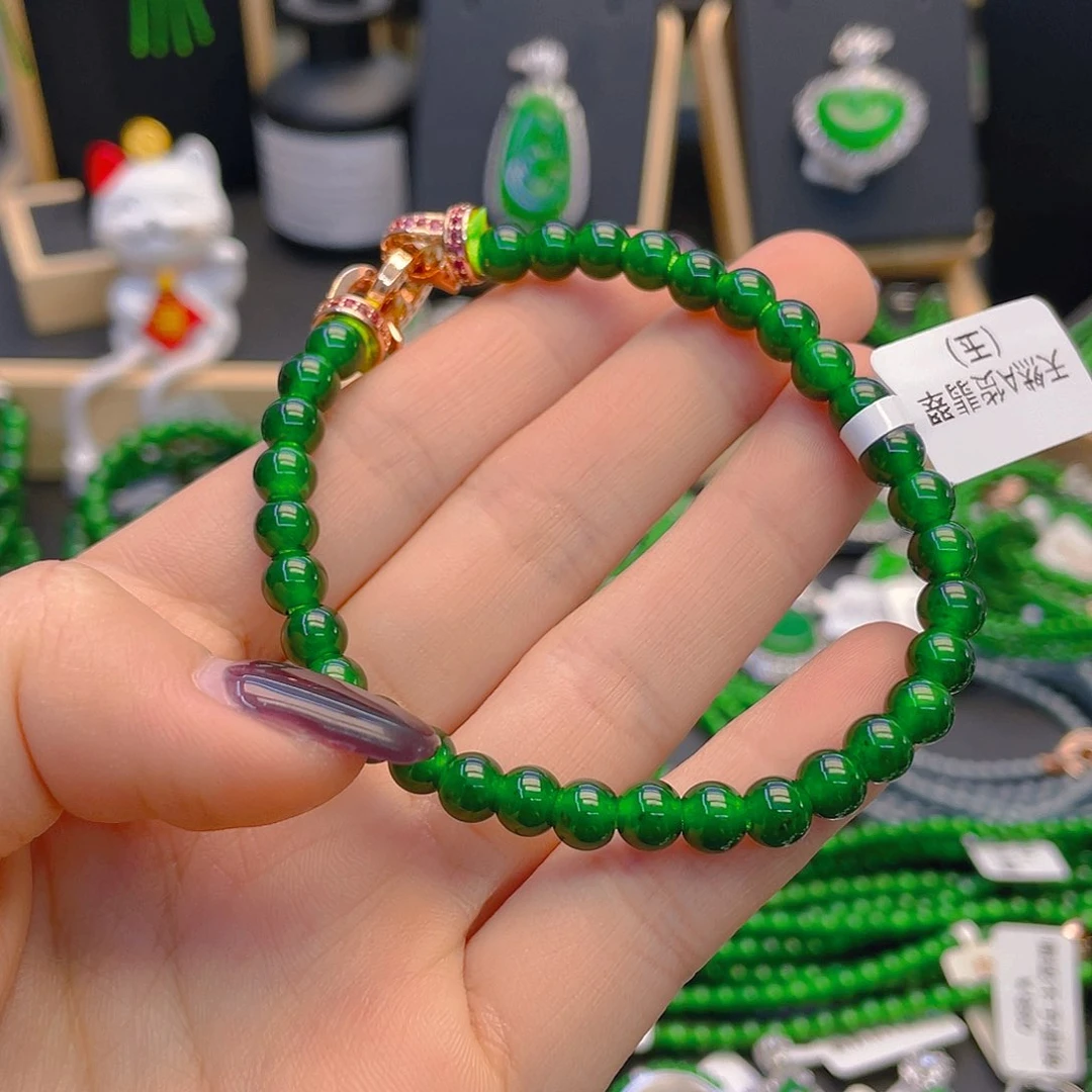 翡翠手链未镶嵌手链卡6