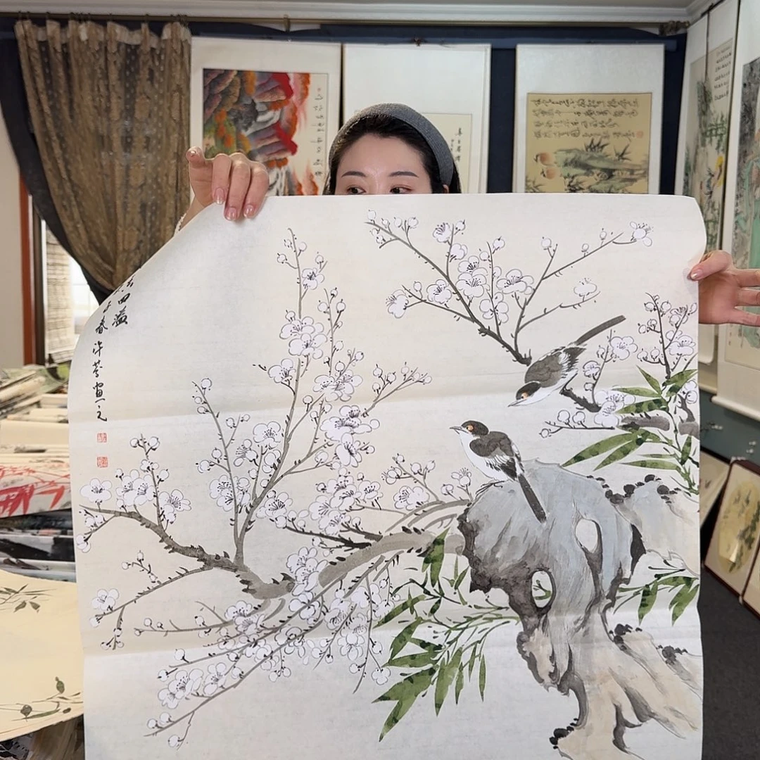 纯手绘国画作品好看