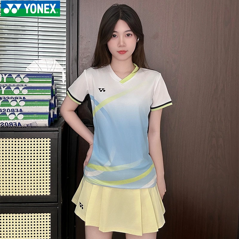 25年新款尤尼克斯YY羽毛球服运动服T恤上衣短袖110175BCR