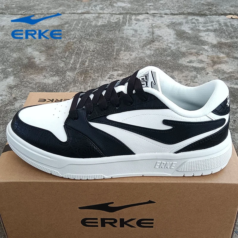 erke/鸿星尔克情侣休闲鞋经典板鞋男运动百搭小白鞋男鞋白色潮流
