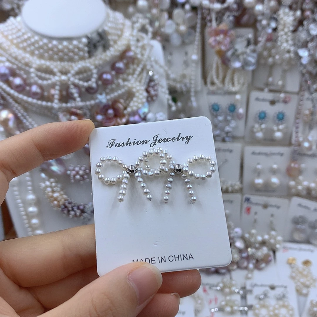 淡水珍珠项链耳饰银S925镶嵌