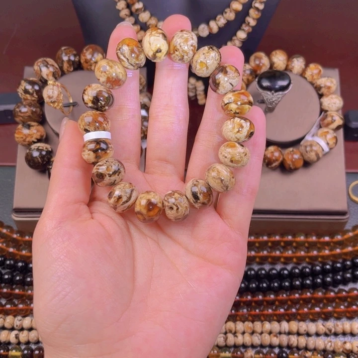 琥珀手链未镶嵌抚顺琥珀蜜蜡手串手链