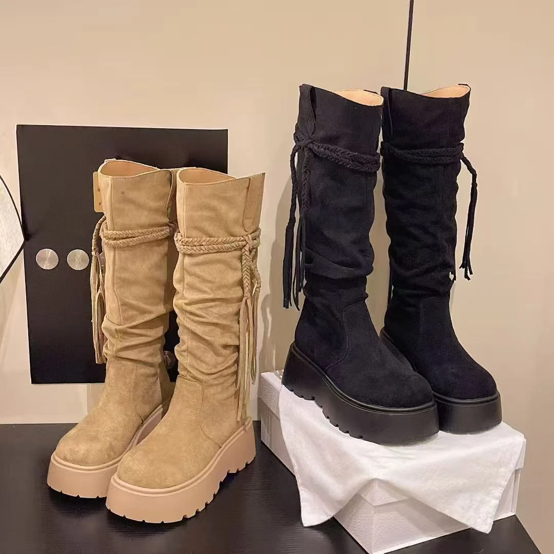 中筒长筒秋冬瘦瘦靴时装靴女靴百搭马丁靴高筒靴