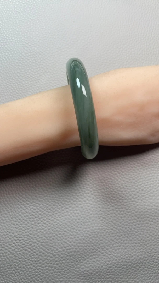 140号A-圈口61-62-天然玉石-正品保障，天山翠，冰翠，雪翠