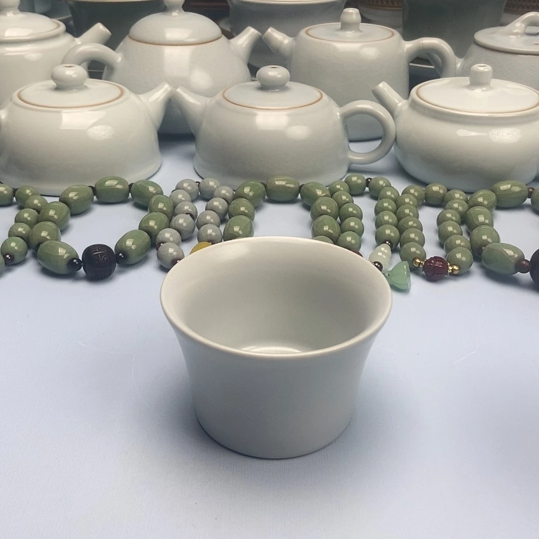 杯仿古月白主人杯原矿原釉原产地