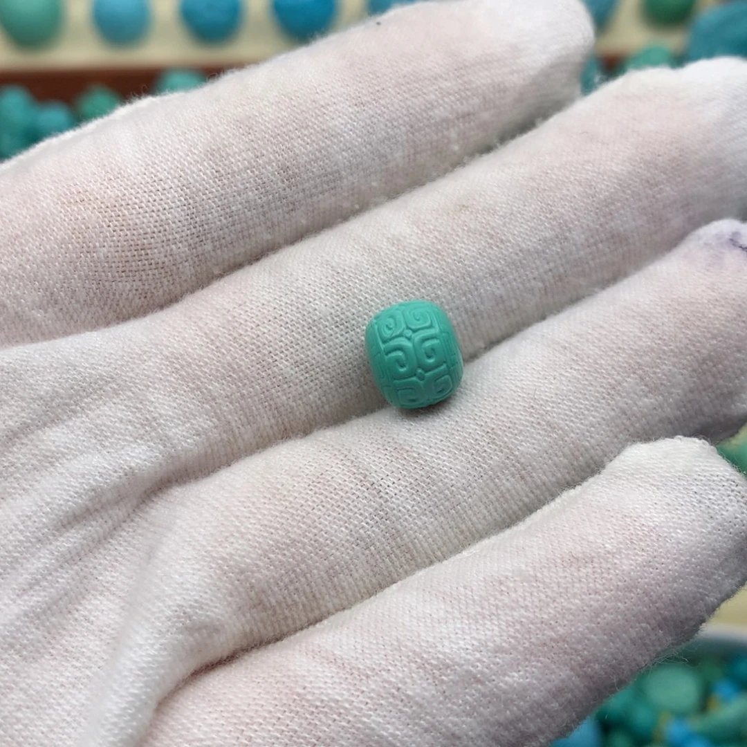 高瓷绿瓷釉级回文老型珠尺寸9➕