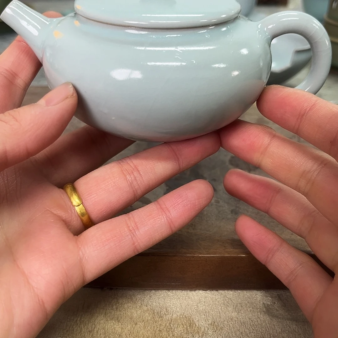 杯仿古，超精工月白扁西施