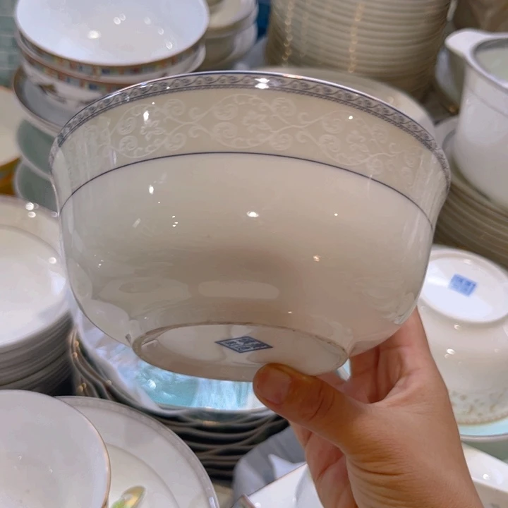 瓷片小资六寸面碗微瑕四个
