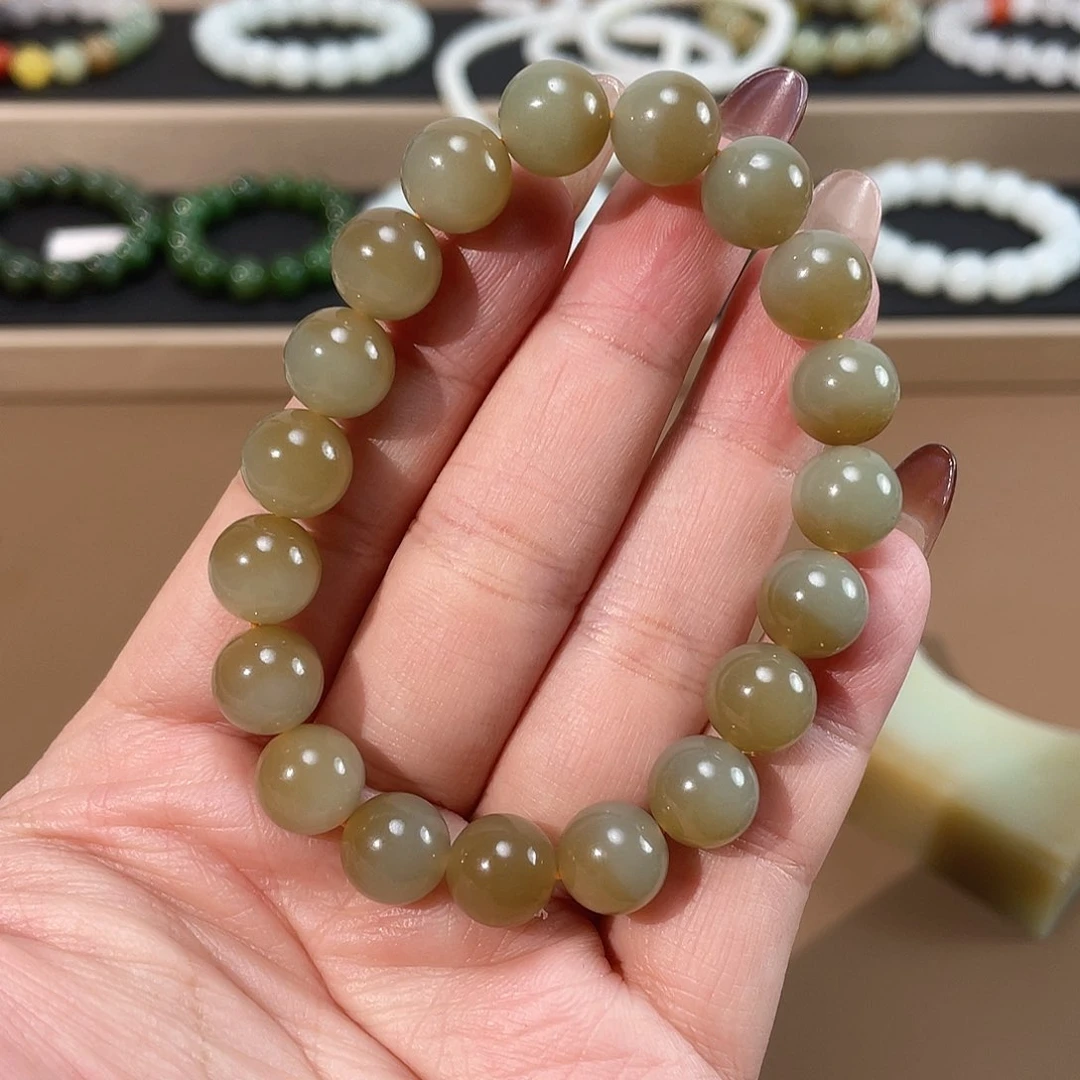 和田玉手链未镶嵌金山 10