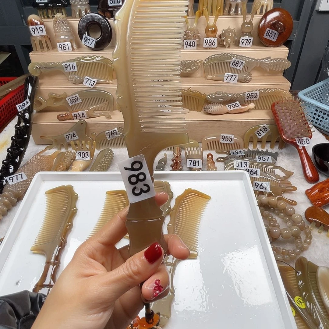 薏***初牛角牛角梳牛角福利款btbh