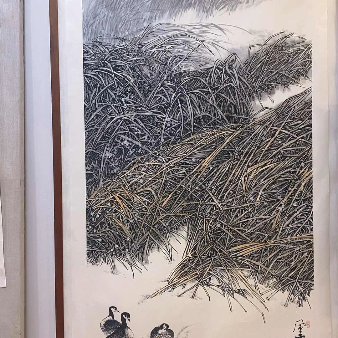 国画寻*园南湖的人来我家来吗亲