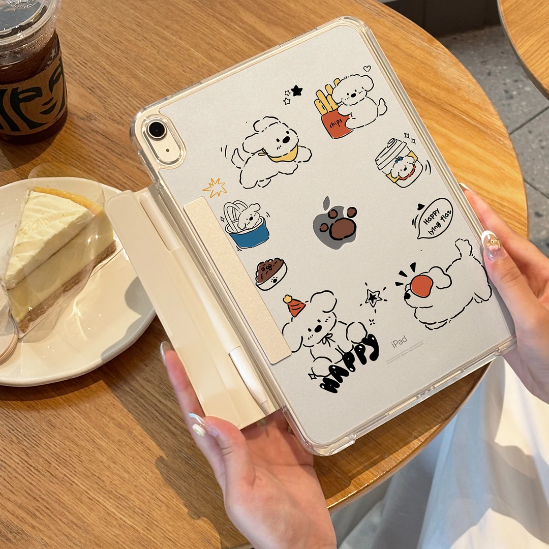 ipad保护壳air7保护套苹果11代抽拉拆分可拆分笔袋透明全包平板壳