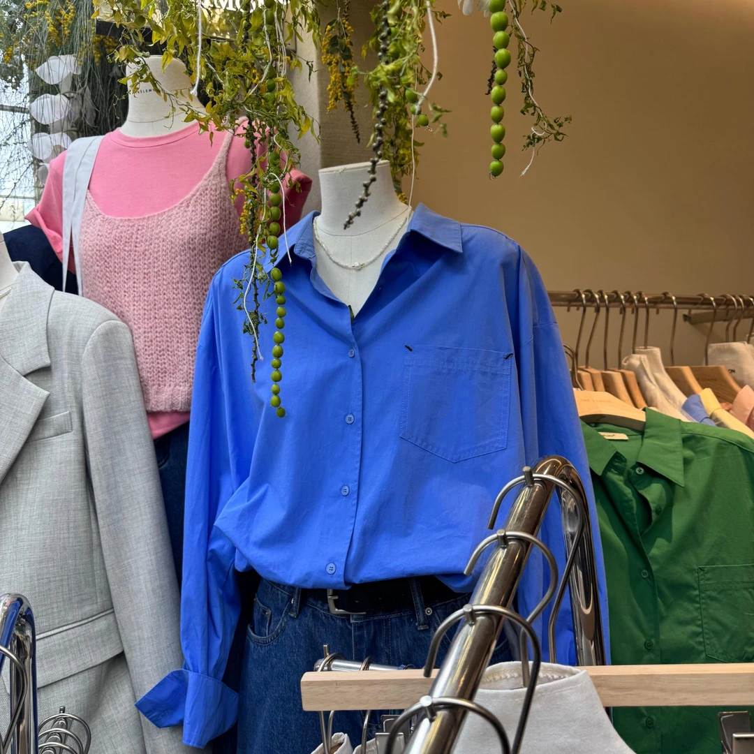 3.1柠檬绿茶家～口袋款衬衫8116