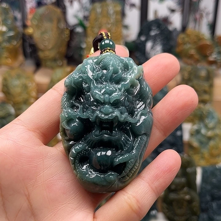 翡翠未镶嵌颈饰天然翡翠a货龙