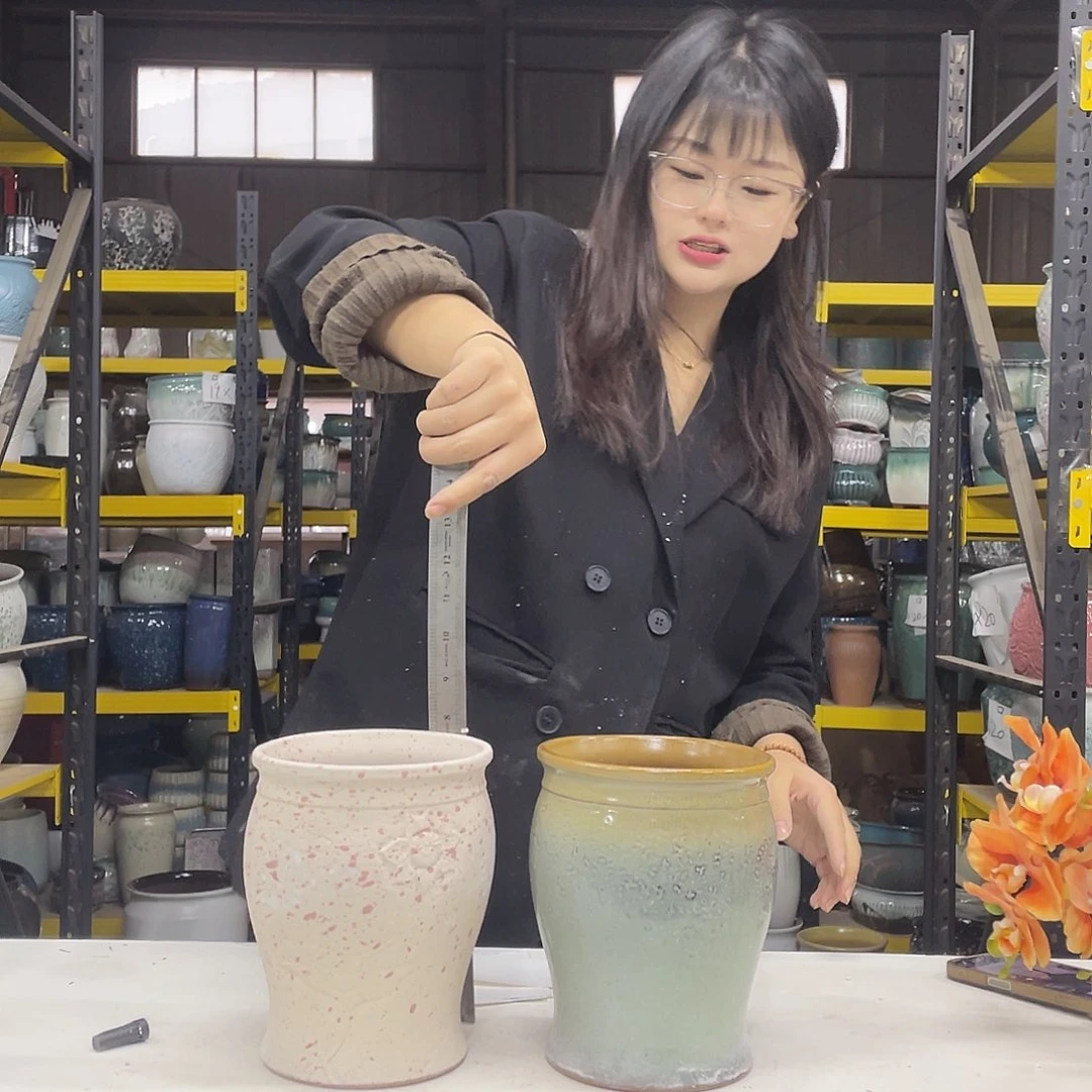 宜兴紫砂粗陶花盆