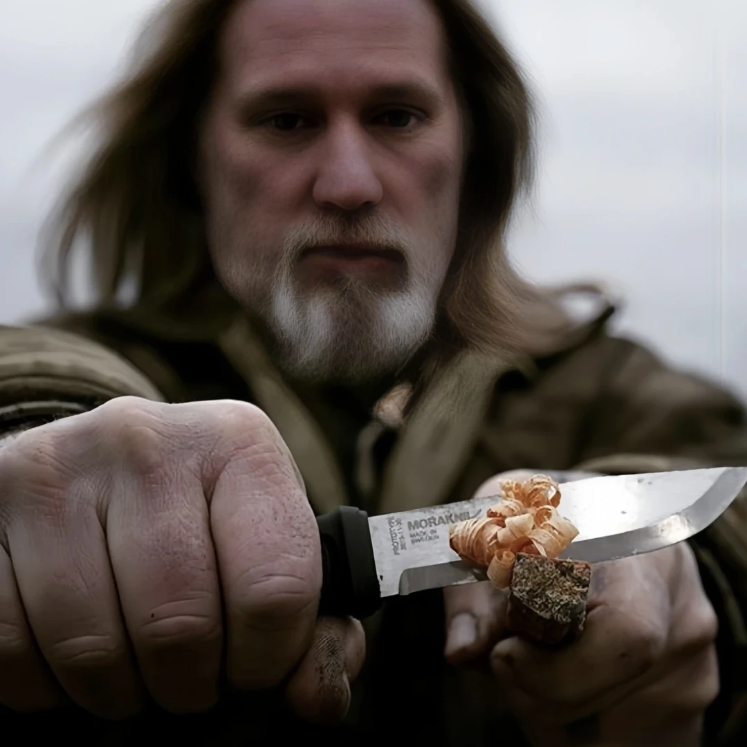 【莫拉-黑客】黑柄不锈钢版 家用户外水果刀 瑞典正版斯堪刃