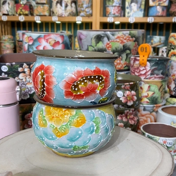 红陶景德镇艺术手绘作品