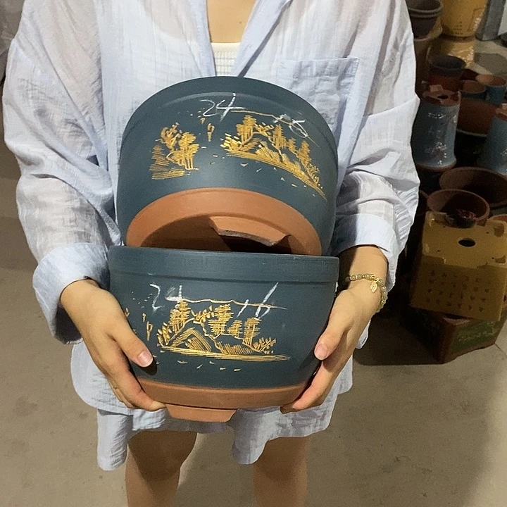 紫砂花盆紫砂花盆