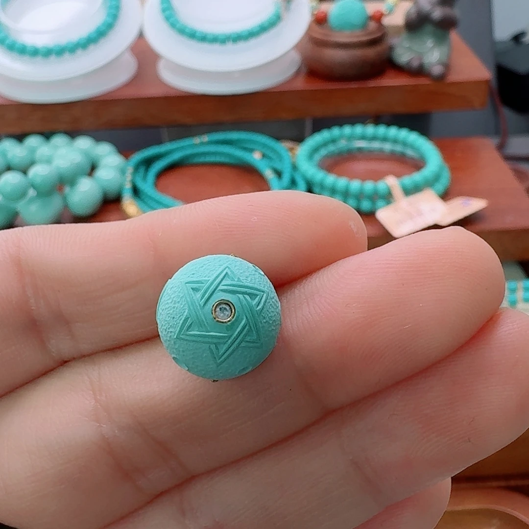 铭***宝绿松石未镶嵌珠宝半成品