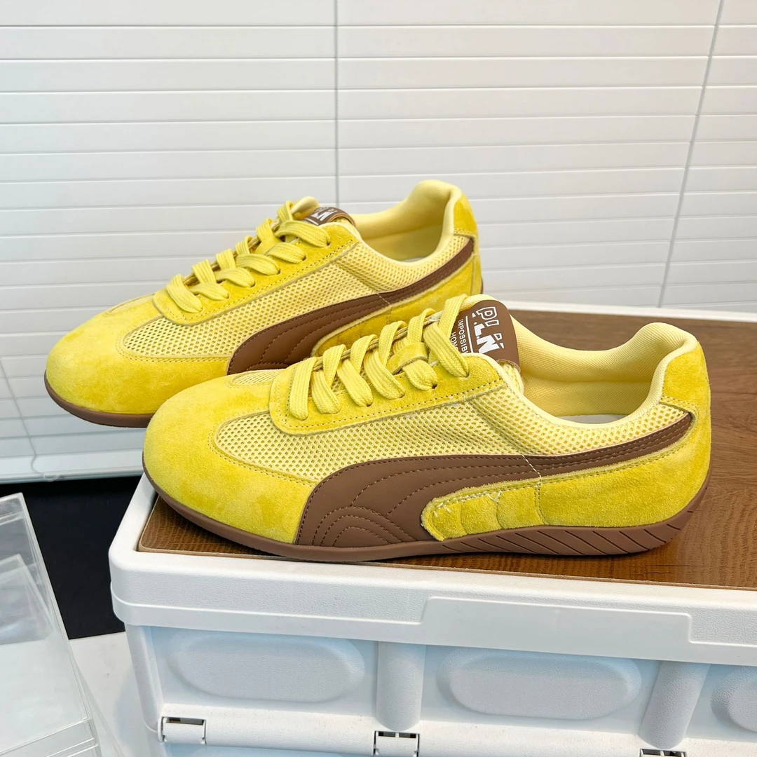 平底德训女2025新款春夏季小白爆款休闲运动女单鞋复古百搭高级感