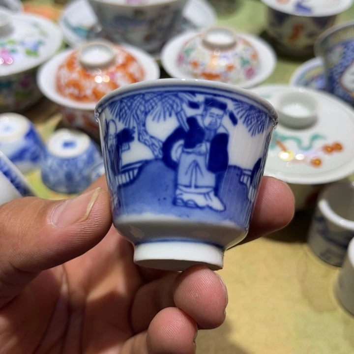 纯手绘精品盖碗杯