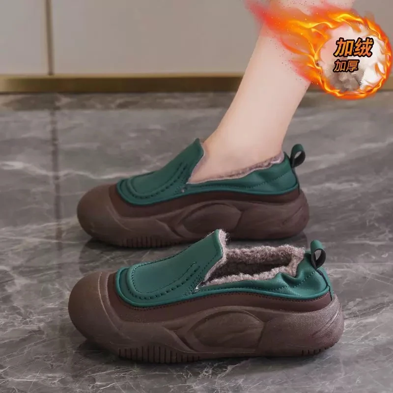 【女生加绒板鞋】秋冬学生休闲小白鞋厚底板鞋XT97