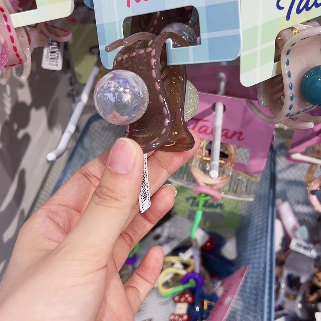 布艺非金属丸子头夹星空咖色一个夹
