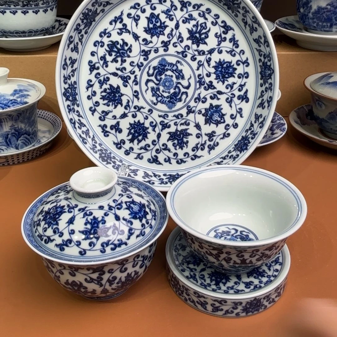 修***罗景德镇陶瓷四件套