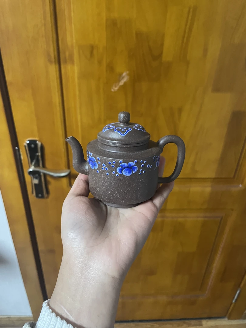 抟泥青年.点彩（大彬折肩宫灯）紫泥150ml