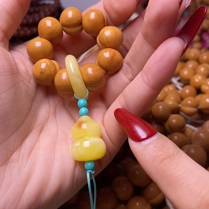 猴头核桃把件一物15镜面柯基屁桃手捻