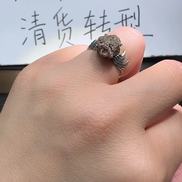 水晶戒指银S925镶嵌