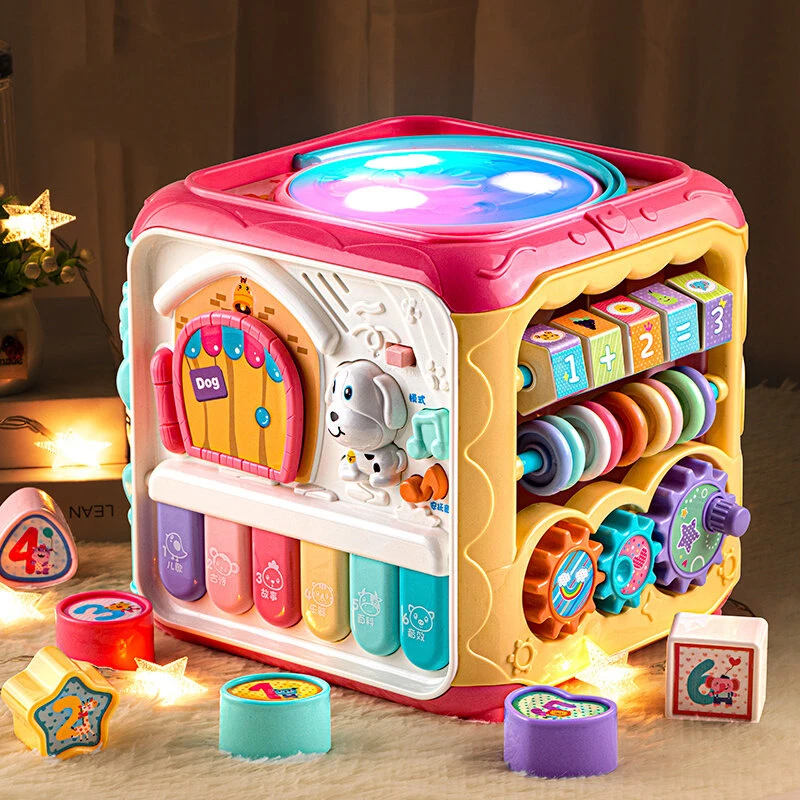 学习手拍鼓玩具0-6-12个月婴幼儿拍拍鼓宝宝启蒙早教音乐六面体