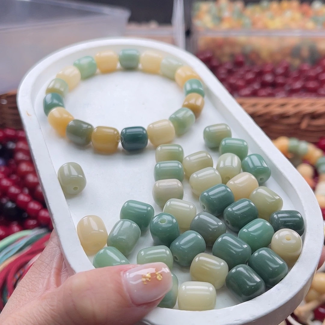 白玉菩提吊坠A/10mm/30+6颗