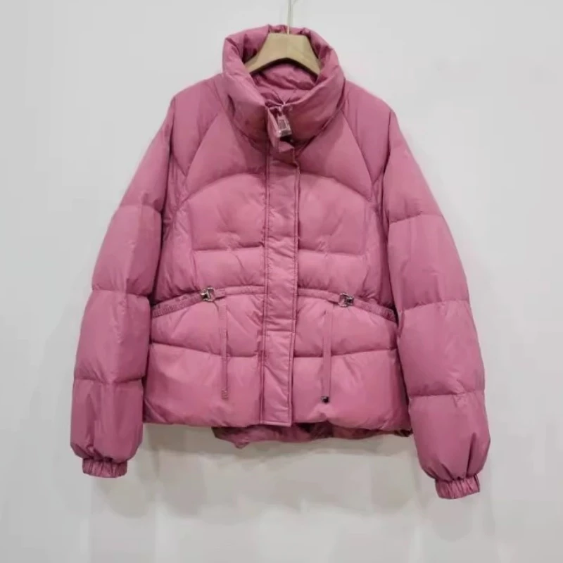 专柜正品时尚立领保暖白鸭绒羽绒服